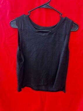 lululemon athletica Black Perforated Muscle Tank